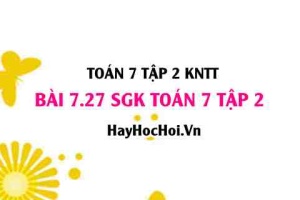 Bài 7.27 SGK Toán 7 tập 2 Kết nối tri thức
